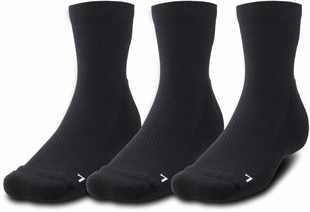 1371936-001-MD アンダーアーマー クオーターソックス (3足セット)(ブラック・サイズ:MD) UNDER ARMOUR UA