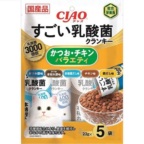 Mature Cat - キャットフード CIAO すごい乳酸菌 クランキー かつお・チキンバラエティ 22g×5袋 いなばペットフード SNクランキ-カツオ・チキンV22G*5