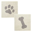 ペット用品 ピタペトモ パウ&ボーン 2枚入り ベージュ(デザイン肉球&骨45×45) オカ ピタペトモ2Pパウ&ボ-ンBE