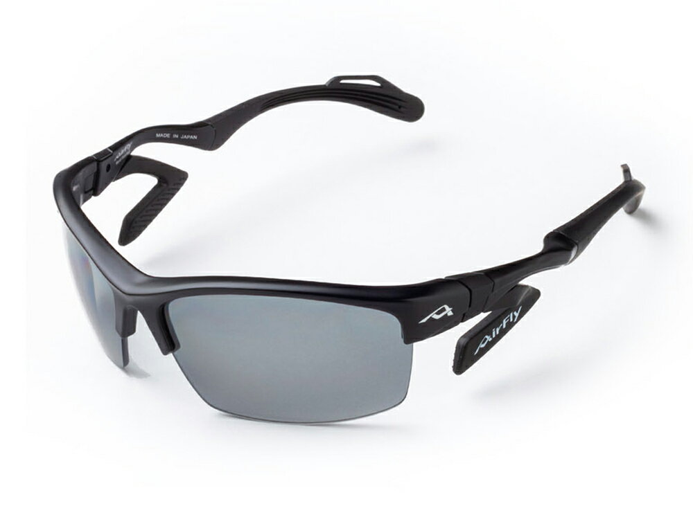 AirFly(エアフライ) ユニセックスモデル サングラス AF-303 C-1P(フレームカラー・ブラックマット/レンズカラー・偏光グレー) AF-303C-...