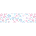 ニチバン プチジョア マスキングテープ 15mm×18m 花とミツバチ(ピンク×ブルー) PJMT-15S045