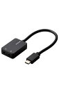 エレコム オーディオ変換アダプター(ステレオミニプラグ - USB Type-C) ケーブルタイプ(ブラック) USB-CADC02BK