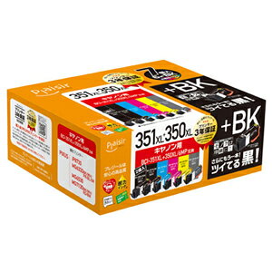 �ץ쥸���� �Υ���Υ� BCI-351XL+350XL/6MP+BCI-350XLPGBK �ߴ��ϥ��󥯥����ȥ�å���6���ѥå��ܥ֥�å�1�ܡ������̡� PLE-C351XL6P+BK
