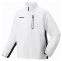 YO-50148-011-S ヨネックス メンズ ウォームアップシャツ(ホワイト・サイズ:S) YONEX