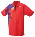 YO-10606-496-L ヨネックス ユニセックス ゲームシャツ(サンセットレッド・サイズ:L) YONEX