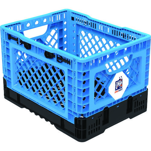 乐天商城 - トラスコ中山 折りたたみメッシュコンテナ 25L ブルー TR-MPB25-B