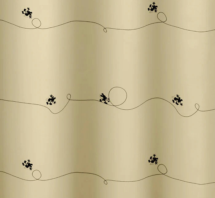 Rakuten - スミノエ(SUMINOE) MICKEY/ライン 遮光2級カーテン 1枚入り（幅100×高さ178cm・ベージュ） M1159-100-178 ミッキーマウス ドレープカーテン (323-74216) [M1159100178]【Disneyzone】