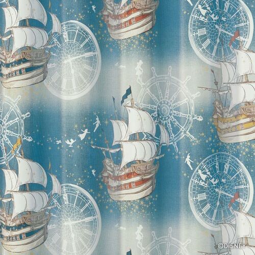 スミノエ(SUMINOE) PETER PAN/フライインザスカイ 遮光2級カーテン 1枚入り（幅100×高さ200cm・ブルー..