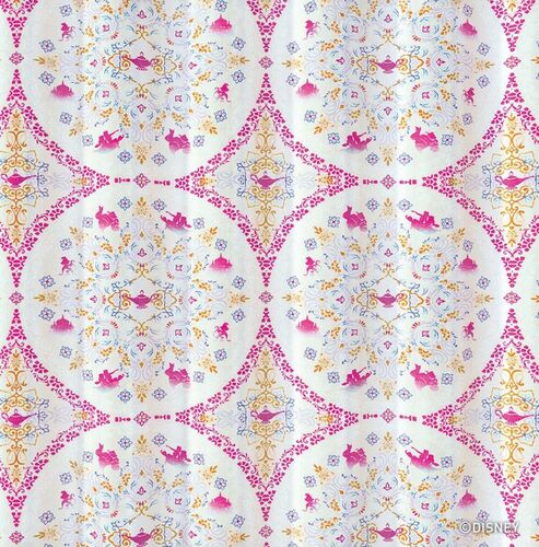 スミノエ(SUMINOE) PRINCESS/マジックランプ 遮光2級カーテン 1枚入り（幅100×高さ178cm・ピンク） M1221-100-178 アラジン ドレープカーテン(323-75921) [M1221100178]【Disneyzone】