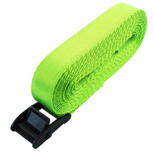 E-Value カムバックル式荷締ベルト (ライムグリーン・使用荷重76kg 幅25mm 長さ6m) BT-256(LG)