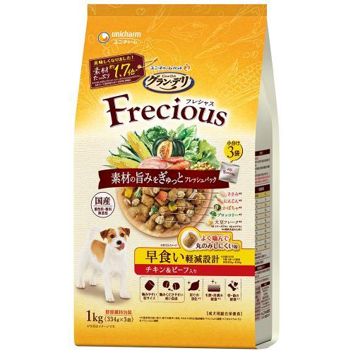 ドッグフード ドライ グラン・デリ フレシャス 早食い軽減設計 チキン＆ビーフ入り 1kg ユニ・チャーム GDフレシヤスハヤグイC＆B1KG