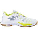 30S24356-1091-28.5 BabolaT(バボラ) メンズ バドミントンシューズ シャドウ ツアー 5(ホワイト/イエロー・サイズ:28.5cm) ...