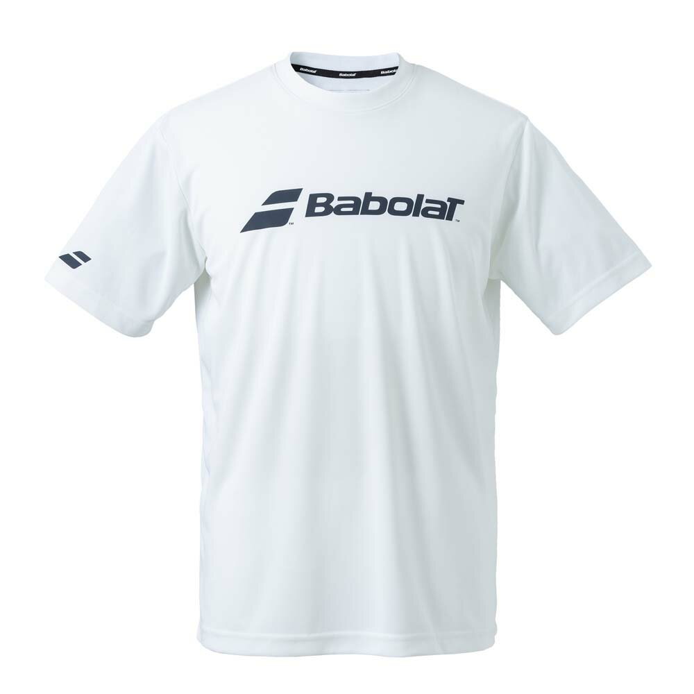 BabolaT(バボラ) メンズ プラクティス 半袖Tシャツ（ホワイト・サイズ：M） BUP4511C-WH00-M CLUB SHORT SLEEVE SHIRT