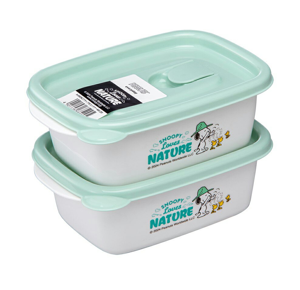 Condiments Container - 岩崎工業 スヌーピー　フラップ付コンテナ400(2P)NC A-040NC(イワサキ) ラストロウエア [A040NCイワサキ]