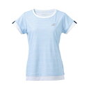BWG4330C-BL00-M BabolaT(バボラ) レディース ゲームシャツ(ブルー・サイズ:M) CLUB SHORT SLEEVE SHIRT(4)