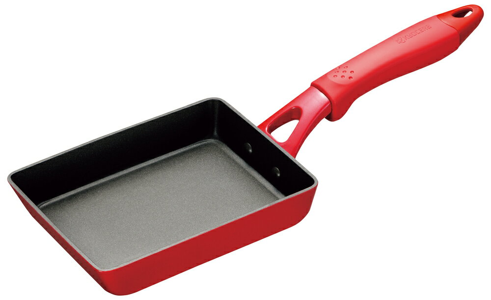 京セラ 【IH対応】　フライパン玉子焼 13x18cm　レッド CFF-EA-BRD KYOCERA　セラフォート [CFFEABRD]