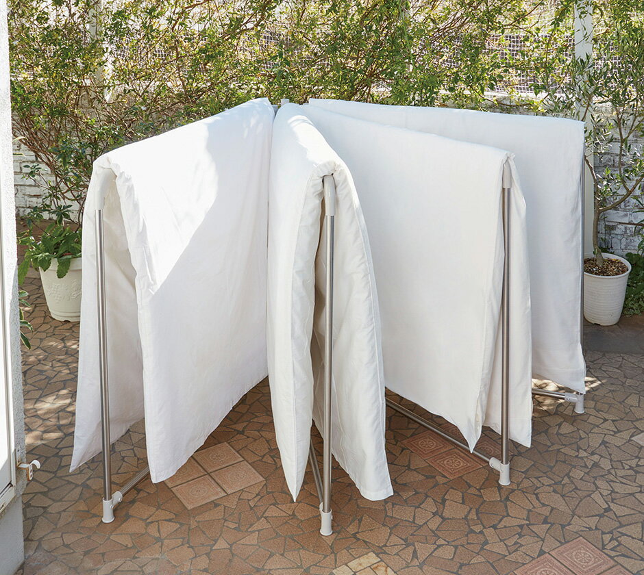 ベストコ 安定性抜群扇形4枚ふとん干し（ライトグレー） NY-290(ベストコ) [NY290ベストコ]