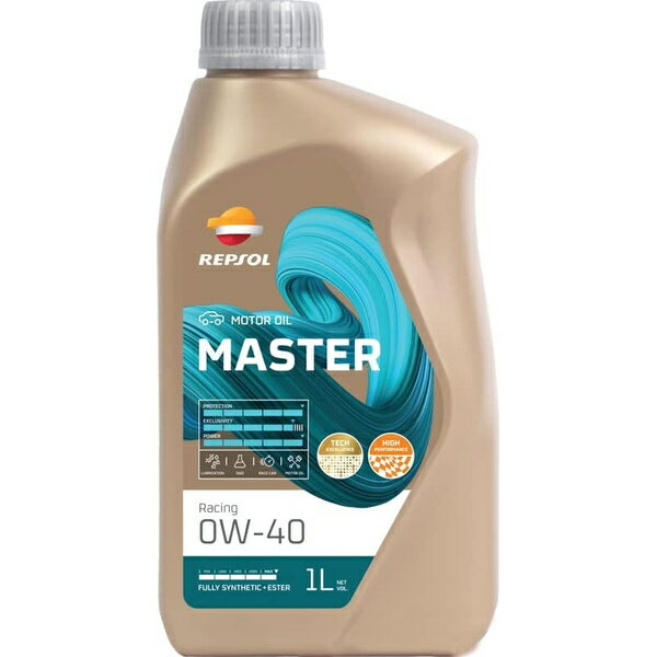 レプソル 4輪用モーターオイル　マスター・レーシング 0W-40（1L）（全合成油+エステル、API SN/CF） 0..