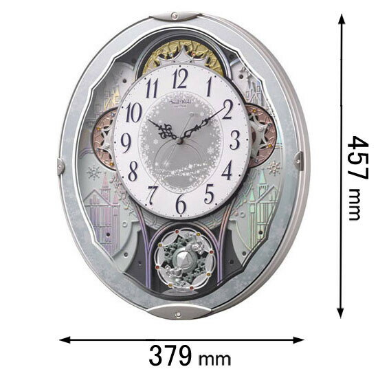 リズム 電波からくり時計 スモールワールド ビスト04 4MN537RH04 [スモルワルドビスト04]【返品種別A】