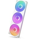 NZXT 新機軸 PCケースファン シングルフレームファン F360 RGB CORE 360mm 2400RPM (ホワイト) RF-U36HF-W1(2)