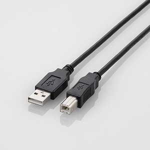 ���쥳�� USB2.0�����֥롡A-B��1.0m 0.5A�ʥ֥�å��� U2C-BN10BK