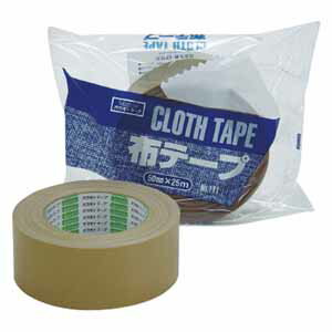オカモト 布テープ 幅100mm×長さ25m クリーム色(ダンボール色)1巻 111100 NO.111