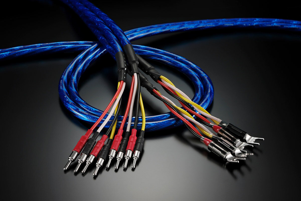 Audio Cables - ゾノトーン バイワイヤー・スピーカーケーブル(2.5m・ペア)【受注生産品】アンプ側(Yラグ)→スピーカー側(バナナプラグ×2組) GS_SP-8800-2.5M_Y2B4 Zonotone Granster SP-8800