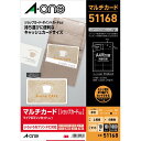 エーワン マルチカード 各種プリンタ兼用紙 A4判 10面 100シート キャッシュカードサイズ 51168