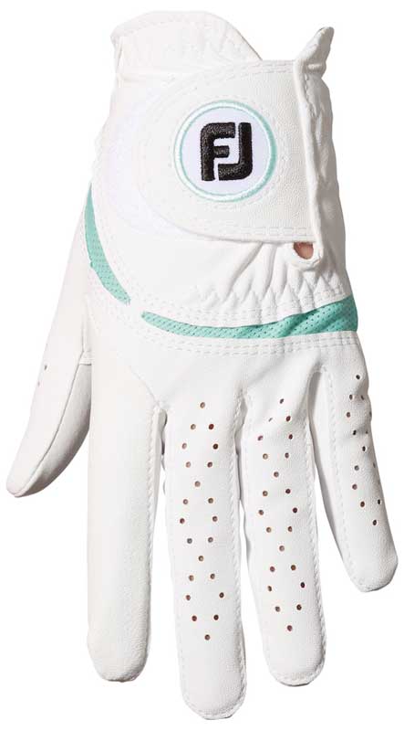 フットジョイ レディース ゴルフグローブ 両手用（ホワイト×シーグラス・サイズ：20cm） FGWF3PRWS-20 footjoy WOMEN'S ウェザーソフ
