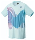 YO-10562-049-L ヨネックス ユニセックス 半袖ゲームシャツ(フィットスタイル)(クリスタルブルー・サイズ:L) YONEX