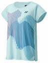 YO-20764-049-L ヨネックス レディース 半袖ゲームシャツ(クリスタルブルー・サイズ:L) YONEX