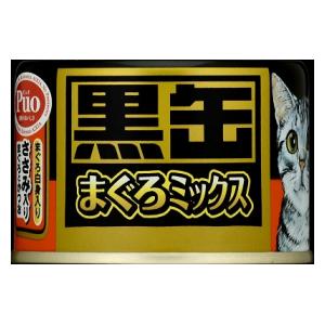 黒缶まぐろミックス ささみ入りまぐろとかつお（まぐろ白身入り）160g アイシア クロカンマグロミツクスササミ160G