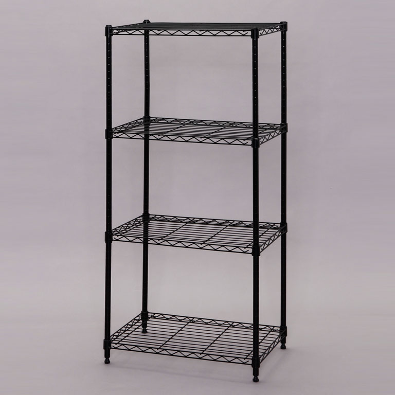 アイリスオーヤマ カラーメタルラック（4段・55cm幅）マットブラック CMM-55124-BK IRIS [CMM55124BK]