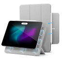 ESR iPad Pro 13インチ M4(2024)用 三つ折りスタンドケース Rebound Magnetic Grey(グレー) ESR513