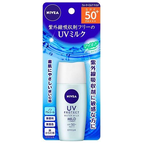 ニベアUV 日焼け止め ニベアUVプロテクトウォーターミルクマイルドSPF50＋（30ml） 花王 ニベアUVプロテクトWミルクM50