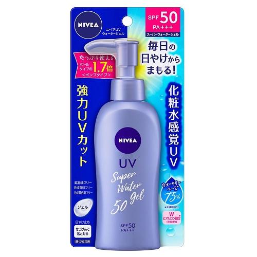 ニベアUV 日焼け止め ニベアUV ウォータージェル SPF50 ポンプ 140g 花王 ニベアUV Wジエル50ポンプ