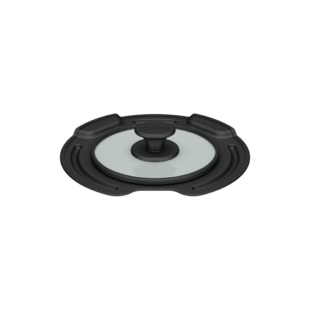 Ih/Gas Compatible - サーモス 取っ手のとれる鍋専用フタ（16cm対応）　ブラック KLJ-016-BK THERMOS [KLJ016BK]