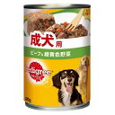 ペディグリー 成犬用 ビーフ＆緑黄色野菜（缶）400g マースジャパンリミテッド ペティグリーチャム ビ-フ＆ヤサイ