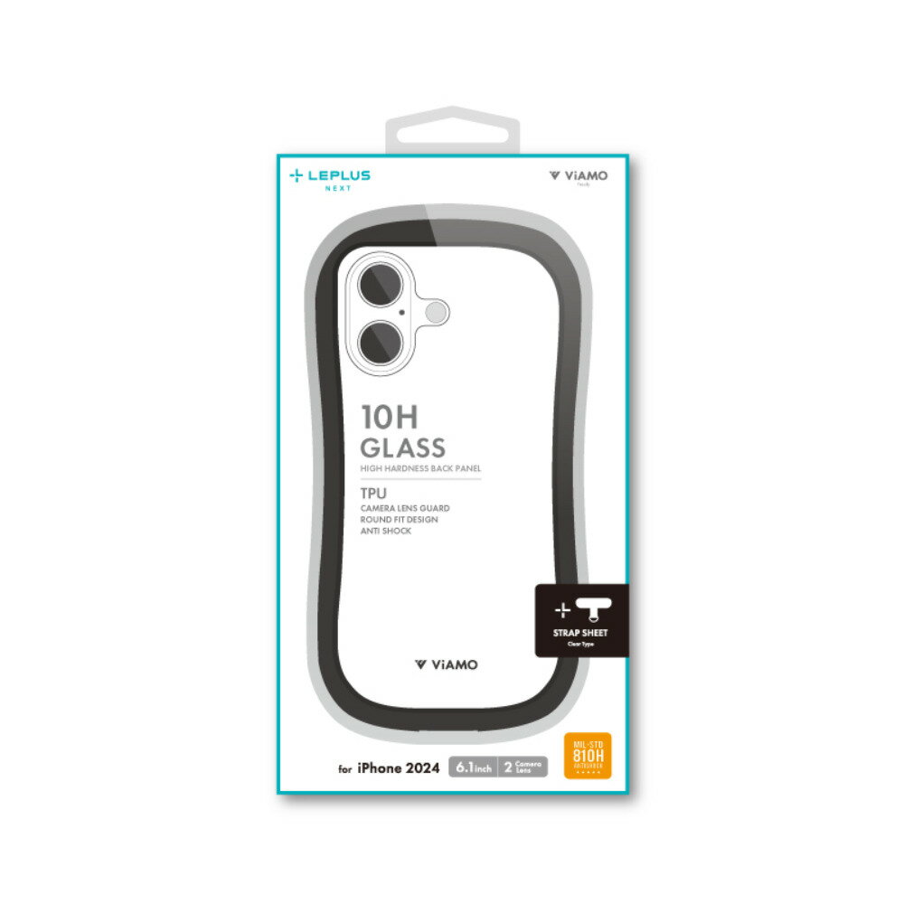 MS Products iPhone 16用 耐傷・耐衝撃ハイブリッドケース 「ViAMO freely」（ダークグレー） LEPLUS NEXT LN-IM24VMFGY