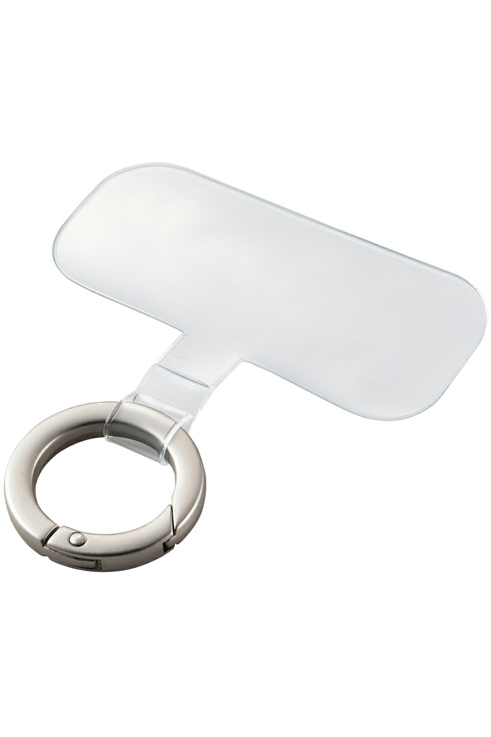 エレコム ストラップホールシート 大きなリング 1口タイプ リング付き（シルバー） P-STHD1BRSV