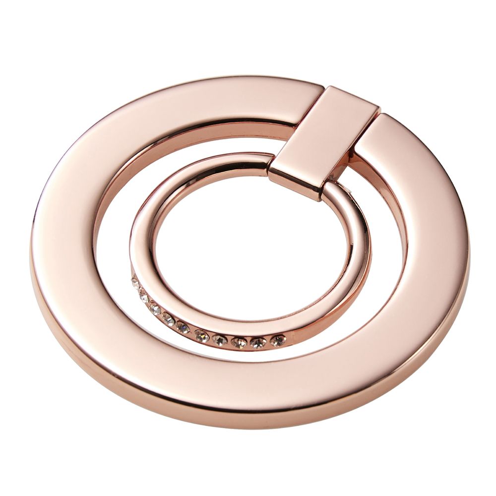 エレコム マグネットスマホリング ＆me MAGKEEP ラインストーン（ピンクゴールド） P-STRMKGSPN