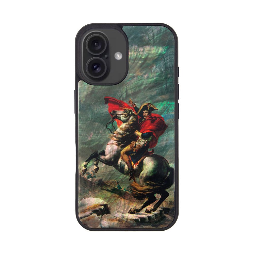 樂天商城 - ikins（アイキンス） iPhone 16用 天然貝ケース（ナポレオン サンベルナール峠） I27125I16