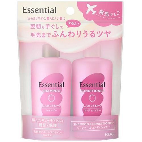 エッセンシャル ふんわりうるツヤ シャンプー＆コンディショナー ミニセット（45ml＋45ml） 花王 エセケアエアリ-SPCDミニS