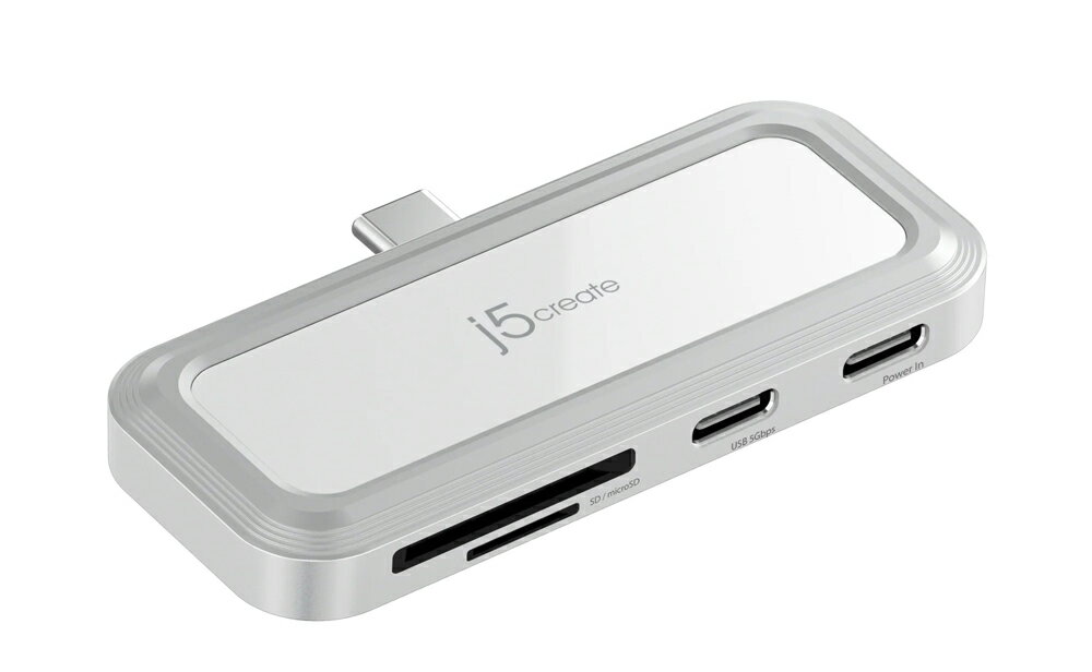ジェイファイブクリエイト 直付USB-C to USB-C/PD/microSD/SD 4in1 マルチアダプター JCH167W