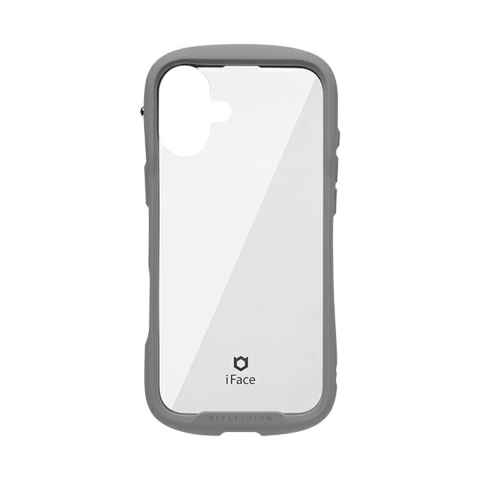 Hamee iPhone 16 Plus用 強化ガラスクリアケース iFace Reflection（グレー） 41-9...