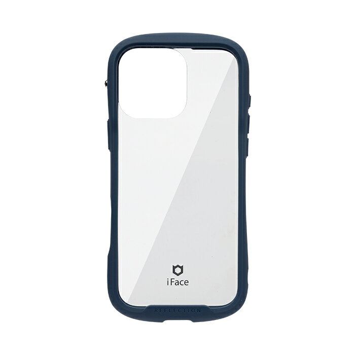 Hamee iPhone 16 Pro Max用 強化ガラスクリアケース iFace Reflection（ネイビー）...
