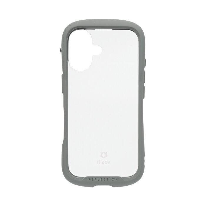 Hamee iPhone 16用 強化ガラスクリアケース iFace Reflection Frost（グレー） 41-979945
