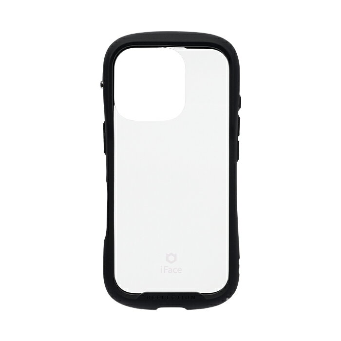 Hamee iPhone 16 Pro用 強化ガラスクリアケース iFace Reflection Frost（ブラック） 41-979976