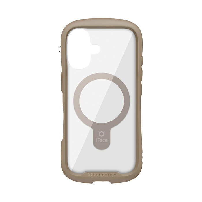 Hamee iPhone 16用 MagSynq強化ガラスクリアケース iFace Reflection（ベージュ） ...