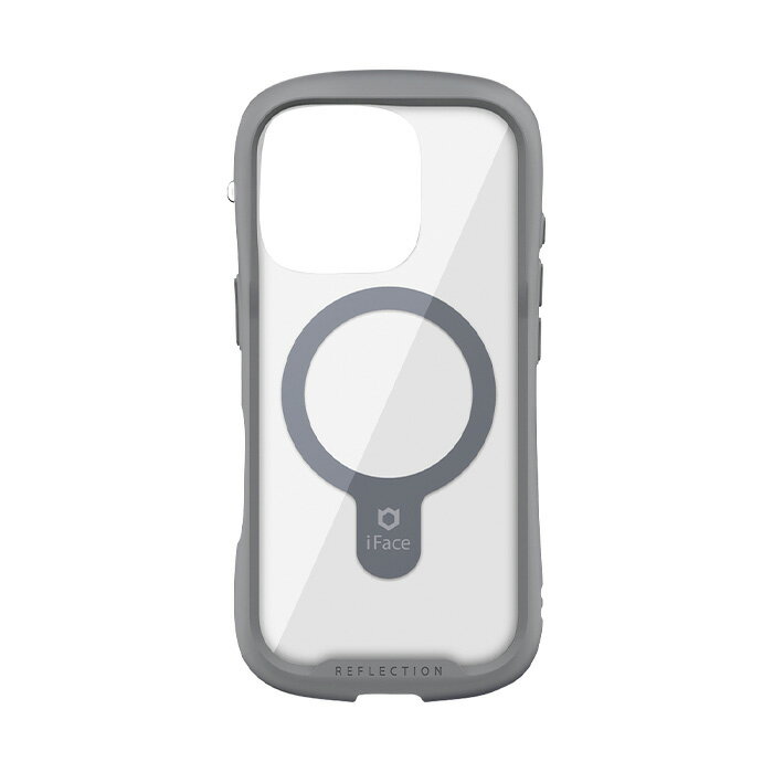 Hamee iPhone 16 Pro用 MagSynq強化ガラスクリアケース iFace Reflection（グレー） 41-980071